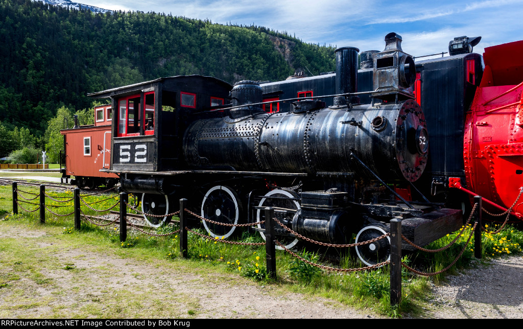 WPYR 52 on static display near the station in downtown Skagway